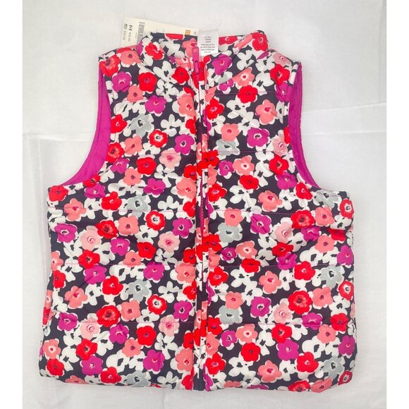 Gymboree Girl Floral Puffer Vest  Jacket S (5-6) - Picture 10 of 10
